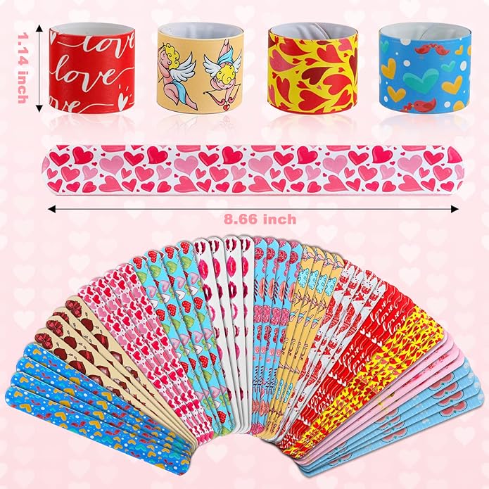 48 PCS Christmas Slap Bracelets Christmas Toys for Kids Boys Girls Toddlers Christmas Party Favors Stocking Stuffers Gifts