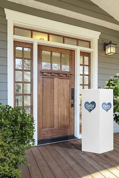 Delta Children Twin Loft Bed with Guardrail and Ladder, White Snooze 6 inch Memory Foam Twin Mattress (Bundle)