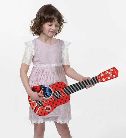 Lexibook Miraculous Ladybug, My First Guitar for Children, 6 Nylon Strings, 21’’ Long, Guide Included, Red/Black, K200MI