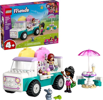 LEGO Friends Heartlake City Ice Cream Truck Toy - Building Toy Pretend Play Set for Kids, Girls and Boys, Ages 4+ - Preschool Building Blocks with 2 Minidolls and Rabbit Figure - 42644