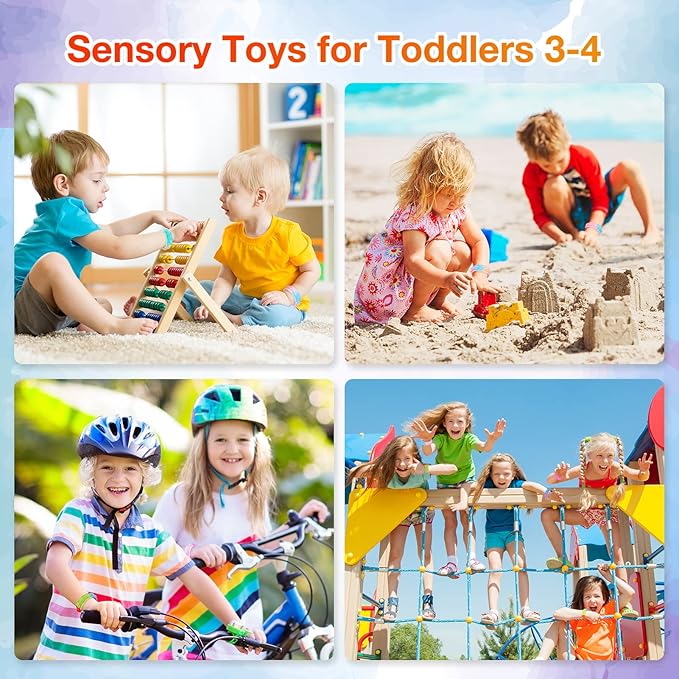 Kids Party Favors Pop Fidget Toys Bulk Its 24 Packs Fidget Bracelet It Birthday Party Favors for Goodie Bags Stuffers for Kids Classroom Prizes Poppers End of Year Student Gifts Girls Boys Trinkets