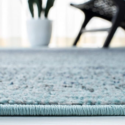 SAFAVIEH Adirondack Collection Area Rug - 6' Square, Purple & Grey, Modern Ombre Design, Non-Shedding & Easy Care, Ideal for High Traffic Areas in Living Room, Bedroom (ADR142V)