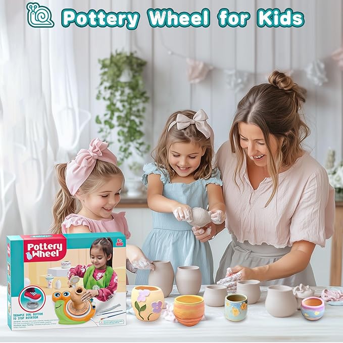 Pottery Wheel for Kids, Birthday Christmas Gifts Toys for Boy Girls Age 6 7 8 9 10 11 12