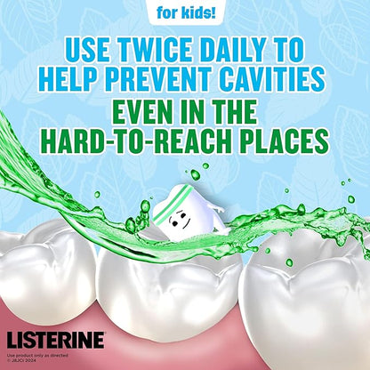 Listerine Total Care Kids Mouthwash, ADA Accepted, Alcohol-Free Anticavity Sodium Fluoride Mouthwash, Kids' Oral Rinse for Cavity Protection, Mint Flavor for Children's Oral Care, 500 mL