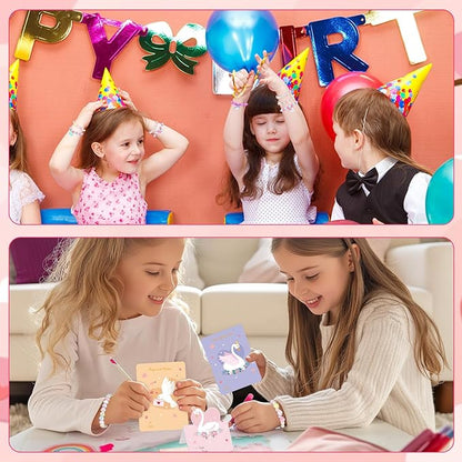 Valentines Cards for Kids Classroom - 24 PCS Valentines Day Gift Cards with Friendship Bracelets, Valentines Day Party Favors , Valentines Day Gifts for Kids Girls