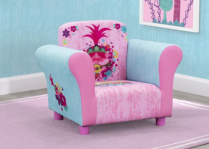 Delta Children Kids Character Upholstered Chair, Trolls World Tour