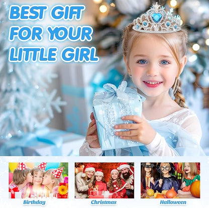 INNOCHEER Kids Makeup Kit for Girl Toys, Frozen Toys for Girls Makeup Kit, Washable Make Up for Kids Double Layer, Frozen Makeup for Little Girls, Gifts Toys for 3 4 5 6 7 8 9 10 11 12+ Year Old Girls