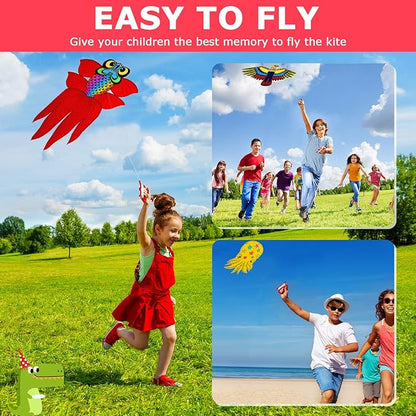 24 Pack DIY Kite for Kids Blank Painting Kite Making Kit Bulk Decorating Coloring Kite Party Pack Easy Flying Kite with Handle and String for Outdoor Activities