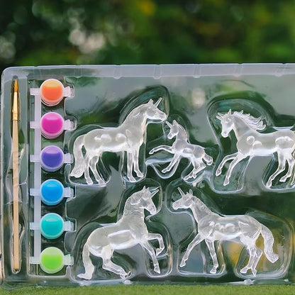 Breyer Horses Stablemates Suncatcher Unicorn Craft Set | 1:32 Scale | Model #4238, One Size, 5 Piece Set, Oil Pastel