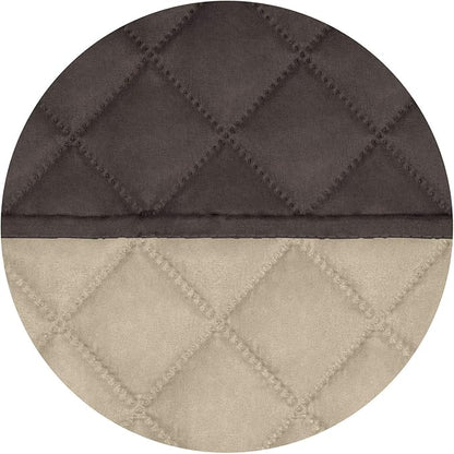 PureFit Reversible Quilted Sofa Cover, Water Resistant Slipcover Furniture Protector, Washable Couch Cover with Non Slip and Elastic Straps for Kids, Dogs, Pets (XX Large, Chocolate/Beige)