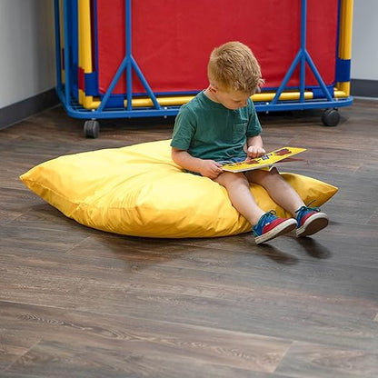 Children's Factory 27" Cozy Floor Pillow for Kids, Classroom Pillows for Flexible Seating for Reading, Ideal for Preschools, Daycares & Homes - Yellow
