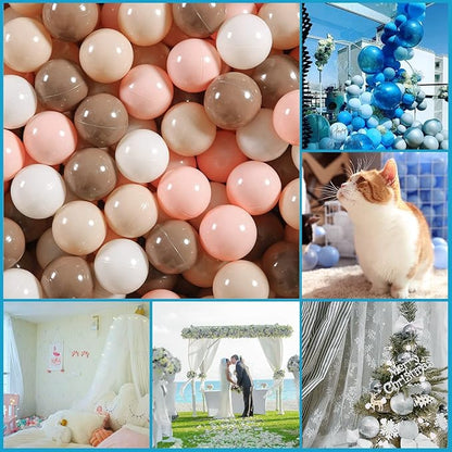 GOGOSO Ball Pit Balls for Toddles, Kids Plastic Balls for BallPit, Pool, Baby Party Accessories, Birthday Decoration 50 100 200 500 1000