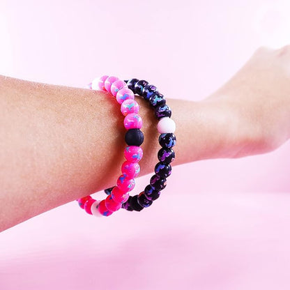 FROG SAC 3 Unicorn Bracelets for Girls, Silicone Bubble Bracelet Pack for Kids, Unicorns Theme Birthday Party Favors and Goodie Bag Fillers for Little Girls, Blue Black Pink Unicorn Stocking Stuffers for Kids