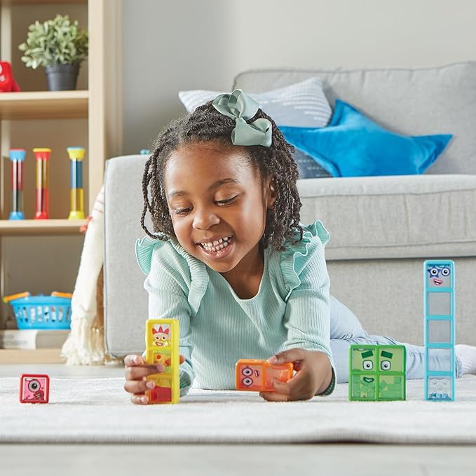 hand2mind Numberblocks One to Five Sensory Bottles, Number Toys, Toddler Counting Toys, Math Fidget Toys for Classroom, Calming Toys for Kids, Calm Down Corner Supplies, Social Emotional Learning