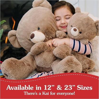 GUND Kai Teddy Bear Plush Toy, Premium Stuffed Animal for Ages 1 and Up, Taupe, 12”