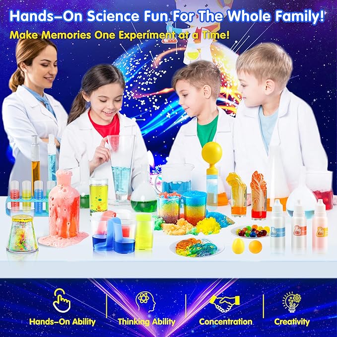 Science Kits for Kids Age 8-12, 135 Science Experiment Magic Kit - STEM Educational Toys, Chemistry Set for Kids, Erupting Volcano, Birthday for 5-7 Years Old Boys Girls Kids