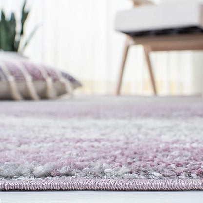 SAFAVIEH Adirondack Collection Runner Rug - 2'6" x 8', Grey & Purple, Modern Abstract Design, Non-Shedding & Easy Care, Ideal for High Traffic Areas in Living Room, Bedroom (ADR112V)