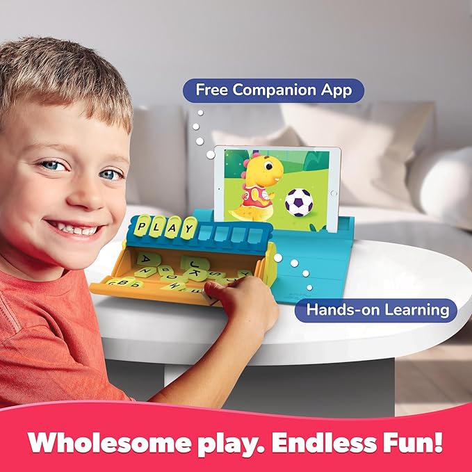 PlayShifu Educational Word Game-Plugo Letters Kit+App with 9 Learning Games, STEM Toy Gifts for Kids Age 4-10 , Spellings & Grammar 48 Alphabet Tiles Works with tabs/mobiles(Packaging May Vary)