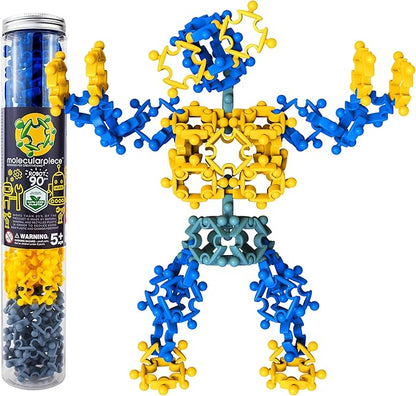 Robot (90 pcs) Eco-Friendly 4D STEM Educational Building Toy for Creative Kids | Party Activity | Gift Idea | Portable | Travel-Friendly | Durable | Hours of Fun | Build Up Your Own