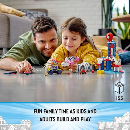 LEGO Marvel Spider-Man Webquarters Hangout 10784 Building Set - Spidey and His Amazing Friends Series, Spider-Man, Miles Morales, and Green Goblin Minifigures, Toys for Boys and Girls Ages 4+