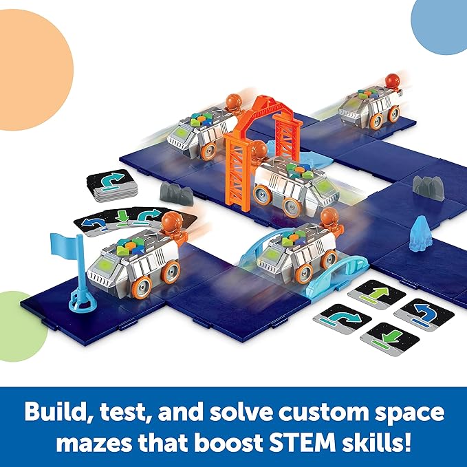 Learning Resources Space Rover Deluxe Coding Activity Set, 46 Pieces, Ages 4+, Coding for Kids, Coding Toys, Kids STEM,Toys STEM, Toys for Classroom,Space Toys, Astronaut Toys