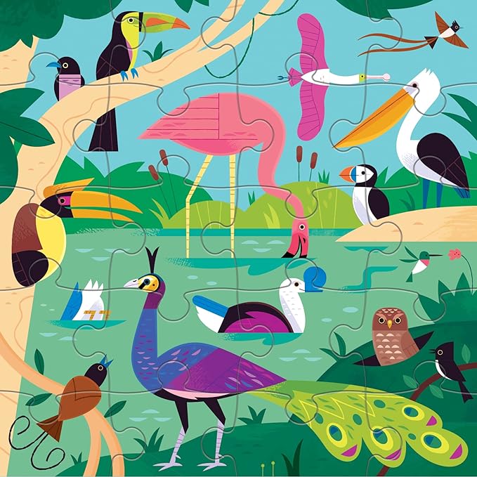 Mudpuppy Bugs & Birds - Tri Fold Magnetic Puzzles Featuring Two 20 Piece Bugs and Birds Themed Artwork