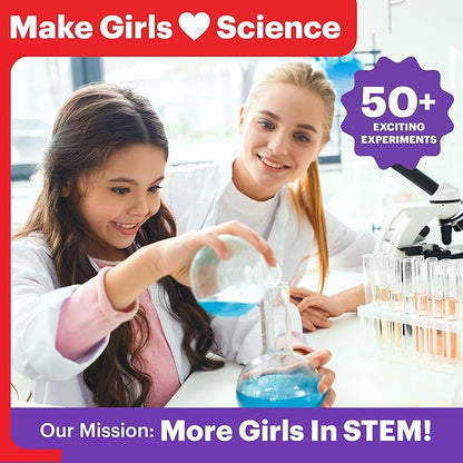 Doctor Jupiter Girls’ Ultimate Science Kit for Girls Ages 8-12| Birthday Gift Ideas for 8-9-10-11-12 Year Old Girls| STEM Learning & Educational Toys| 50+ Experiments Ultimate Starter Series