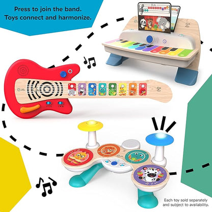 Baby Einstein Together in Tune Drums Safe Wireless Wooden Musical Toddler Toy, Magic Touch Collection, Age 12 Months+