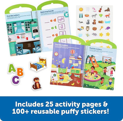 Learning Resources Skill Builders Smart Stickers Letters & Phonics, Alphabet Stickers, Reusable Sticker Book, Preschool Classroom Must Haves, Homeschool Supplies, Montessori Busy Book