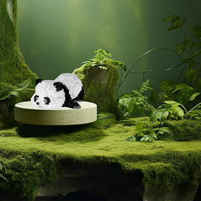 shenhailan Panda Mini Building Blocks, Micro Building Blocks for Adults and Kids 615 Pieces (Lying Panda)