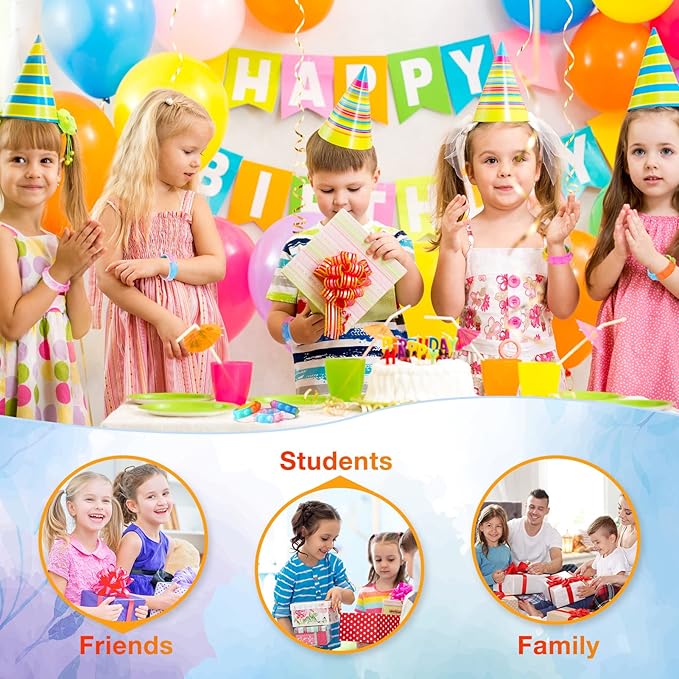 Kids Party Favors Pop Fidget Toys Bulk Its 24 Packs Fidget Bracelet It Birthday Party Favors for Goodie Bags Stuffers for Kids Classroom Prizes Poppers End of Year Student Gifts Girls Boys Trinkets
