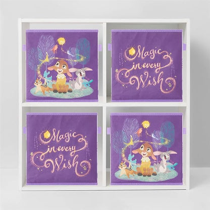 Disney Wish Set of Two Spacious Collapsible Storage Cubes, 10"x10"