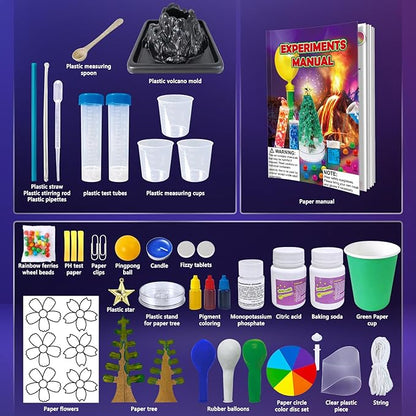 UNGLINGA 53 Experiments Science Kits for Kids Boys Girls, Gift Ideas for Birthday Christmas, Chemistry Physics Set, STEM Activities Learning Educational Scientist Toys