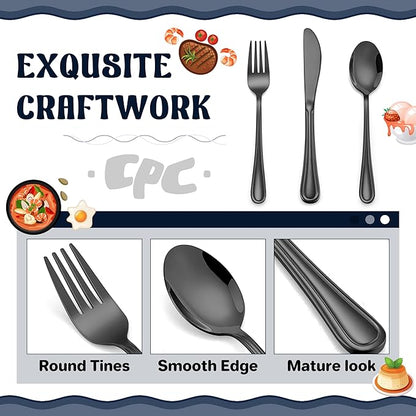 HaWare 12-Piece Kids Silverware, Stainless Steel Toddler Utensils Flatware Set, Preschooler Eating Utensils Includes 4 Spoons 4 Forks 4 Knives, Metal Children Cutlery for Home School, Mirror Finished