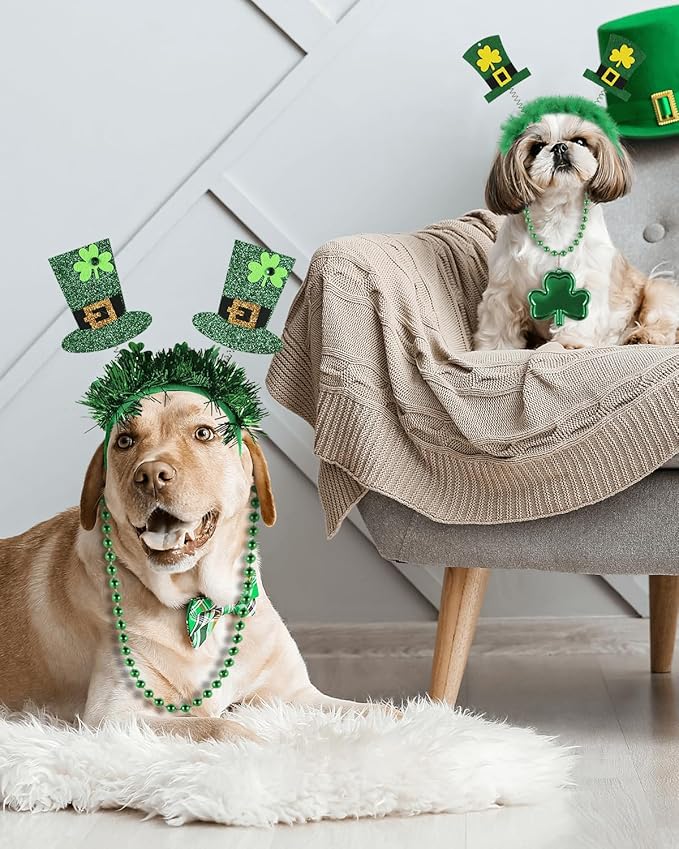 117Pcs St. Patrick's Day Party Favors Supplies Include Necklace, Shamrock Shutter Shades Glasses, Tattoos, Mustache, Bracelets, Kiss Me I'm Irish Sash for Kids St Patrick's Day Party Accessories Decor