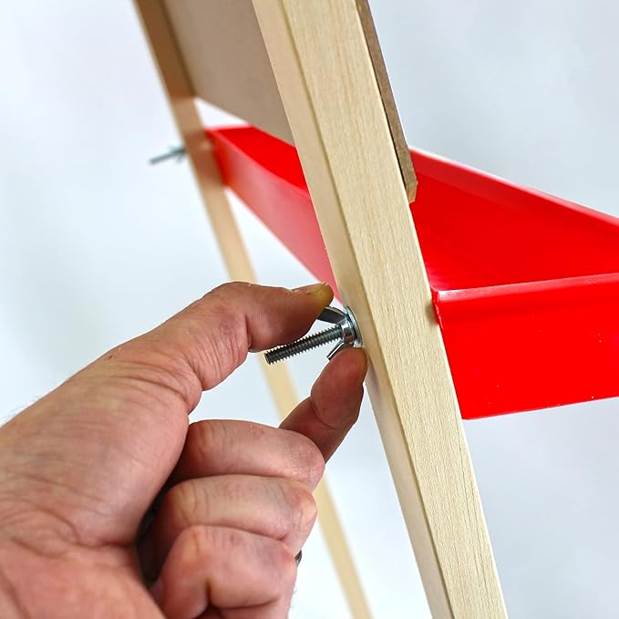 Flipside Products Child's Black Chalkboard and White Dry Erase Easel, Kids Foldable, Drawing in Classroom, Whiteboard