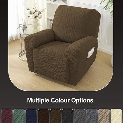 NORTHERN BROTHERS Recliner Chair Covers, Lazy Boy Recliner Covers, Stretchy Cover for Recliner Chairs, Brown