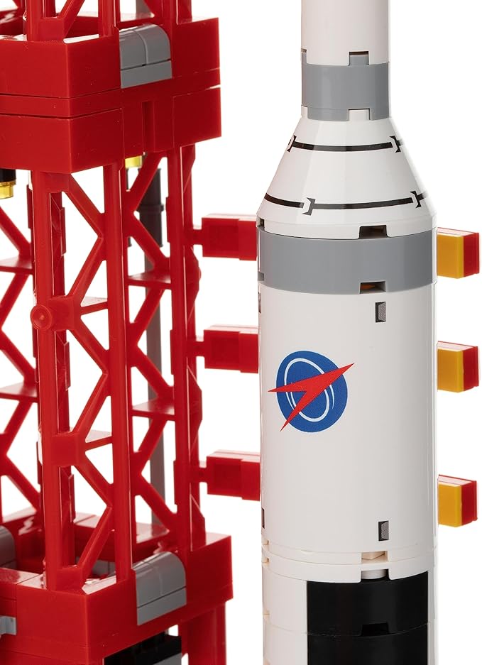 Rocket Launch Building Block Set (457 Pieces) Space Series Building Blocks for Kids and Adults