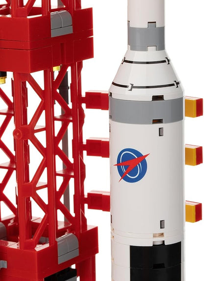 Rocket Launch Building Block Set (457 Pieces) Space Series Building Blocks for Kids and Adults
