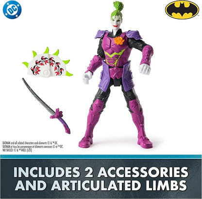 DC Comics, Batman Battle Clash 6” Ninja Strike The Joker Action Figure with 2 Ninja Accessories, Super Hero Kids Toys for Boys and Girls Ages 3 & Up