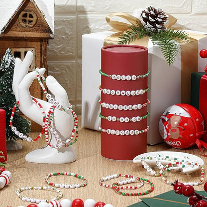 48 Pcs Colorful Kids Friendship Bracelet Set Adjustable Beads Bracelets Cute Friendship Princess Pretend Play Bracelet Stretch Beaded Bracelet Preppy Bracelets Set for Girls Women (Delicate)