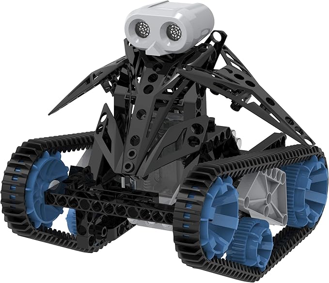Thames & Kosmos | Robotics Smart Machines: Tracks & Treads | for Kids 8+ | STEM Kit Builds 8 Robots | Color Manual to Help with Assembly | Requires Tablet or Smartphone | Parents' Choice Silver Award