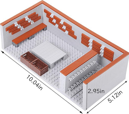 Military Base Army Base Building Blocks Sets WW2 Battle Brick Armory Swat Team Weapons Pack Toys Compatible with Major Brands Bricks(568 Pcs)