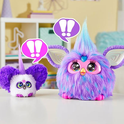 Furby Furblets Bam-Boo Mini Friend, Electronic Plush Toys for Girls & Boys, Panda, Black & White, Speaks Furbish & Plays Music, Series 5, Easter Basket Stuffers, Ages 6+