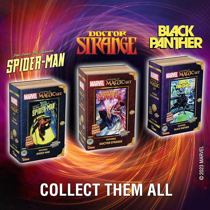 Fantasma Marvel’s Multiverse of Magic Black Panther Magic Kit for Kids and Adults | Magic Set Packaged Inside an Oversized Comic Book Art Storage Box | Magic Show with Over 100 Magic Tricks