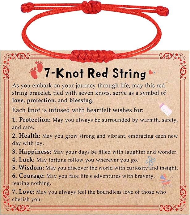DAYANEY Red Bracelet for Women, Red String Bracelet for Protection as Girl Easter Basket Stuffers, Matching Jewelry for Couple, Christian Mens Good Luck Gifts Kabbalah Baby Braclets for Infant Kids