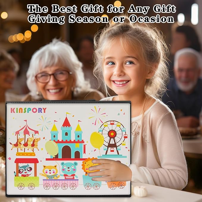 KINSPORY Art Kit, 290 Pack Art Sets Crafts Drawing Coloring kit, Double-Side Trifold Easel, Oil Pastels, Crayons, Colored Pencils, Creative Gift for Beginners Artists Girls Boys Kids (Black)