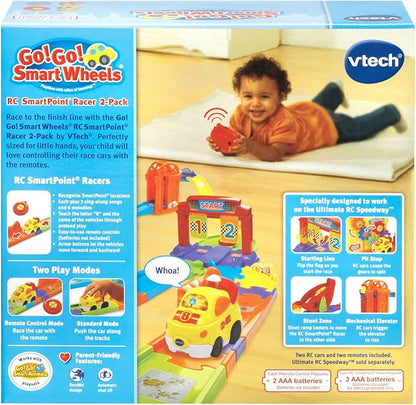 VTech Go! Go! Smart Wheels Speedway RC SmartPoint Racer (2 Pack), Multicolor