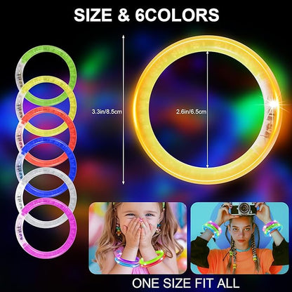 36Pcs Glow Bracelets,Led Bracelets,Glow in The Dark Bracelets,Light up Bracelets,Neon Bracelets,Neon Party Favors Carnival Birthday Concert Party Game Gifts Suitable for children/adults