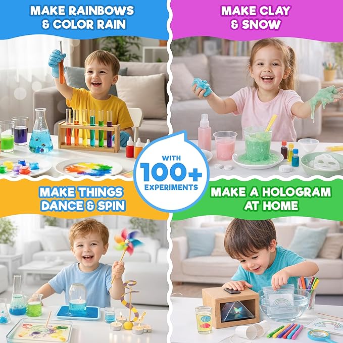 Doctor Jupiter Preschool Science Kit for Kids Ages 3-5 | Toddler Learning Activities, Birthday Gift Ideas for 3-4-5 Year Old Boys & Girls | Learning & Educational Toy STEM Kit with 100+ Experiments